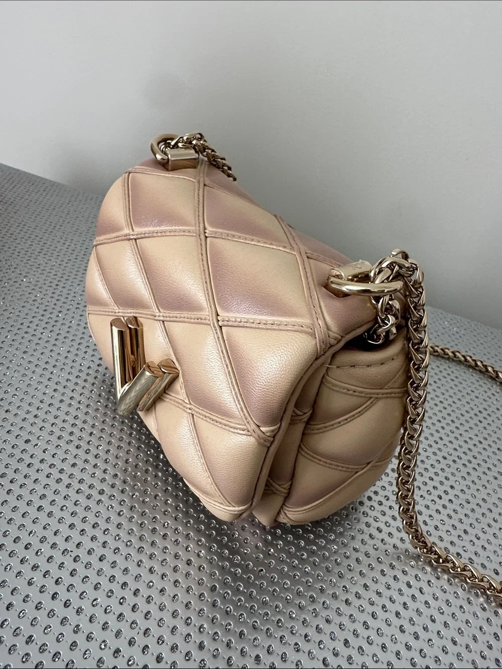 Louis Vuitton Quilted Crossbody in Blush Gold